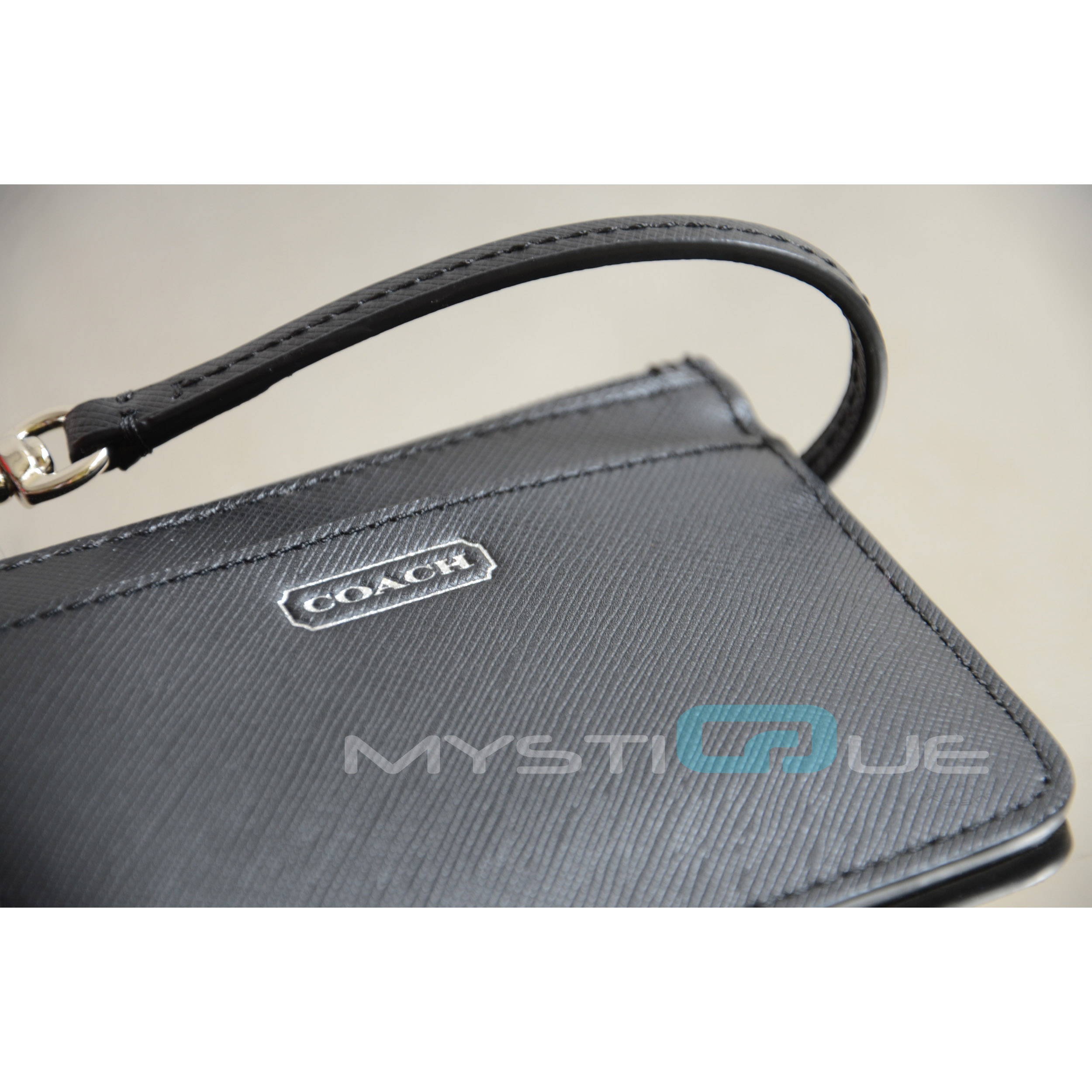 coach mediakits.theygsgroup.com ID wristlet wallet with keychain ring F50735 SV/BK | mystiQue